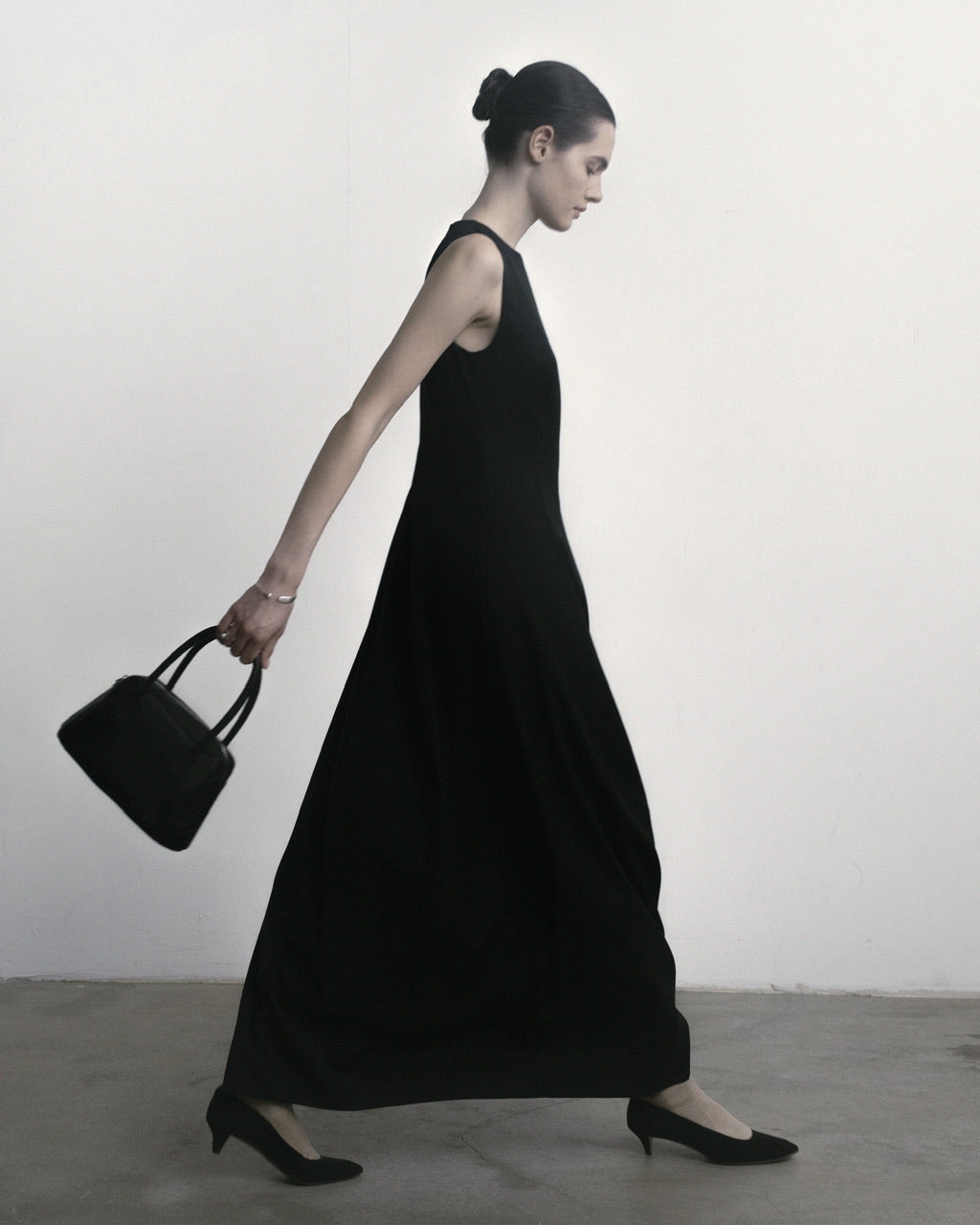Lea maxi wide skirt flared dress