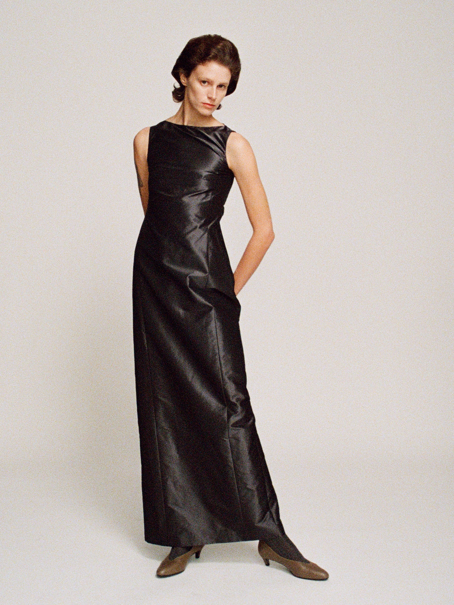 Aurora maxi taffeta dress