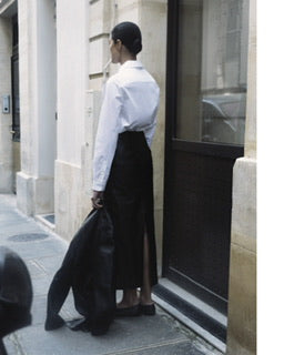Irene maxi leather skirt