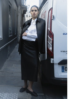 Irene maxi leather skirt