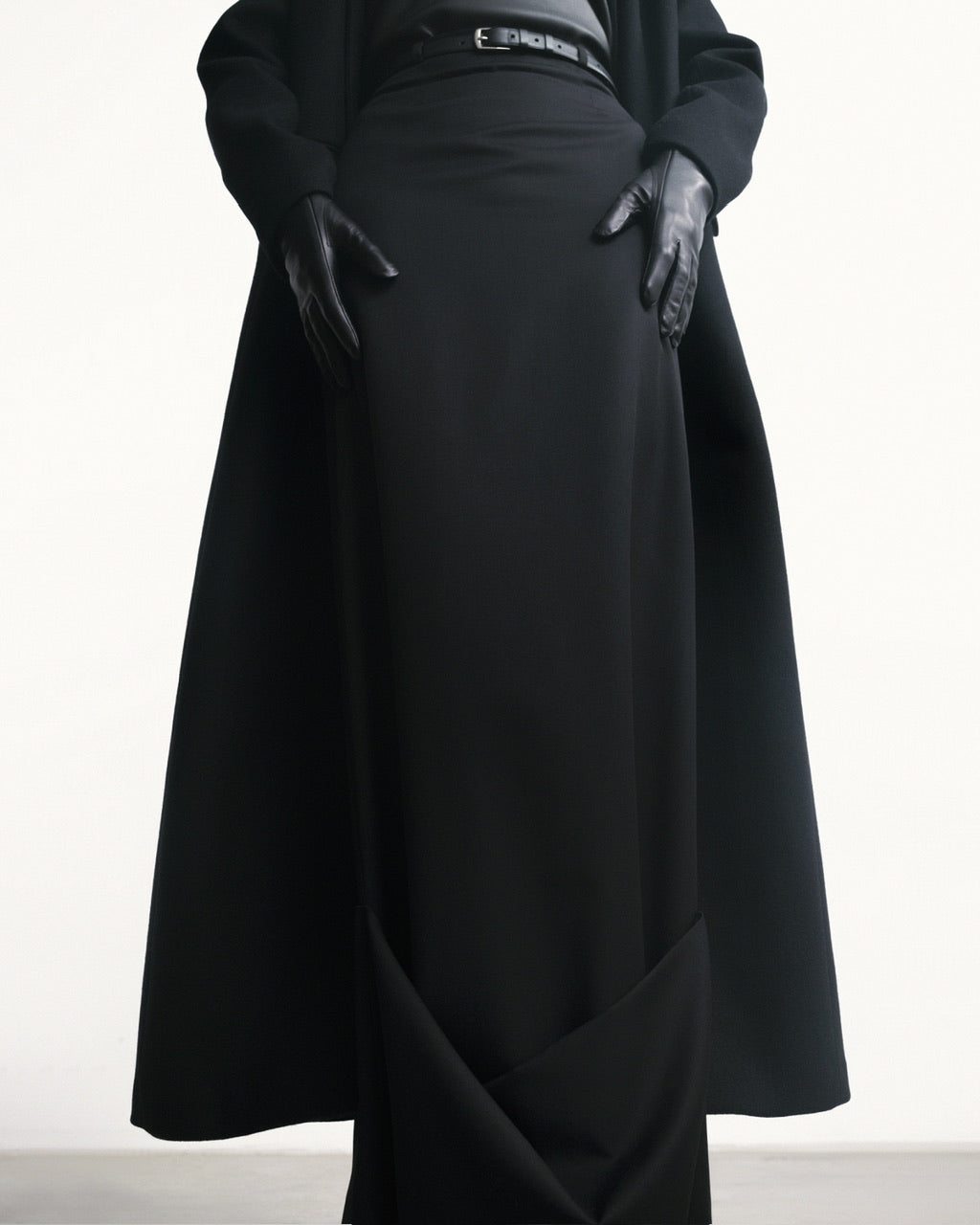 Alison cuffed wool skirt