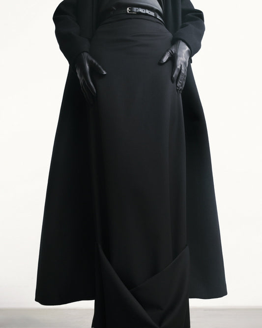 Alison cuffed wool skirt