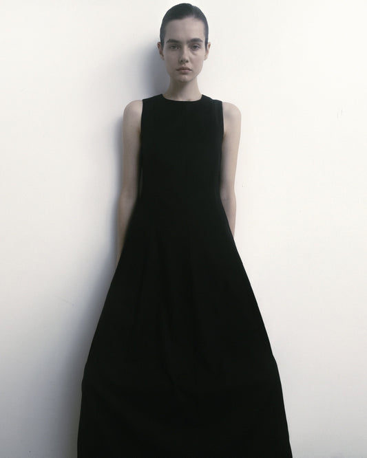 Lea maxi wide skirt flared dress