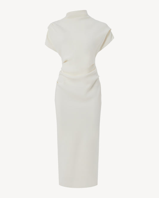 Amea draped cadi silk dress