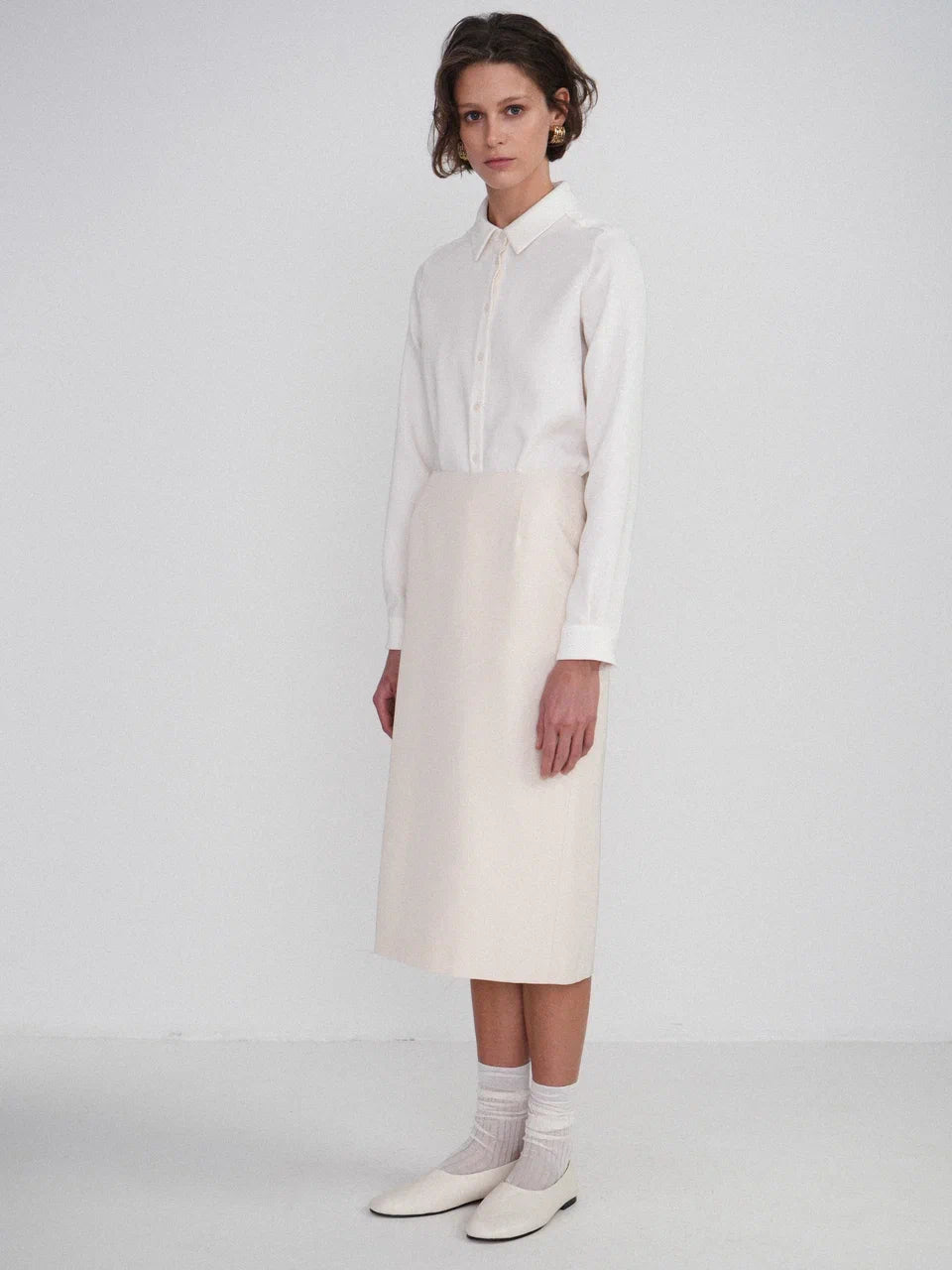 Will silk midi skirt